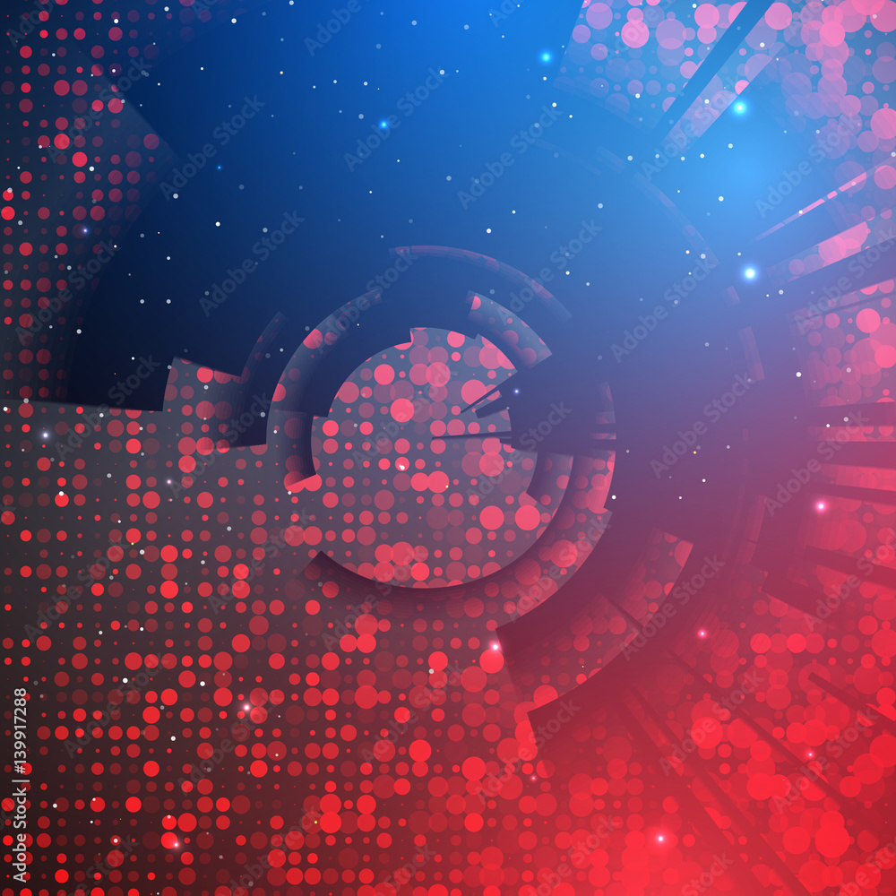 Aufkleber techno geometric vector circle modern science abstract background