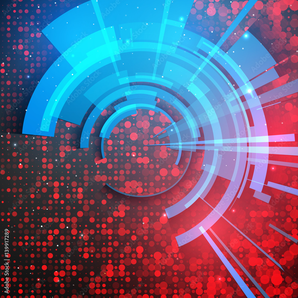Aufkleber techno geometric vector circle modern science abstract background