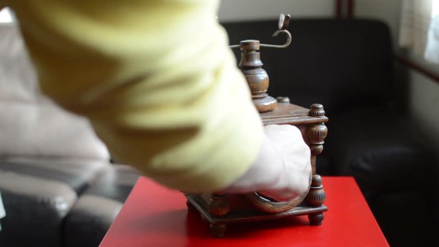 close-up view on old telephone dial.