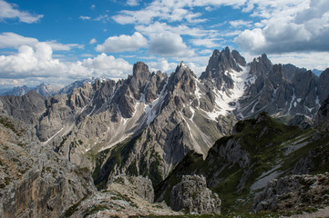 cadini dolomite mountains - view from the top