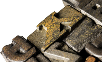 Vintage wooden letterpress
