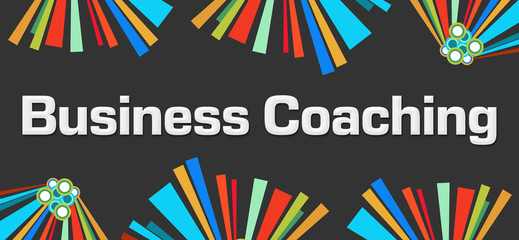 Business Coaching Dark Colorful Background 