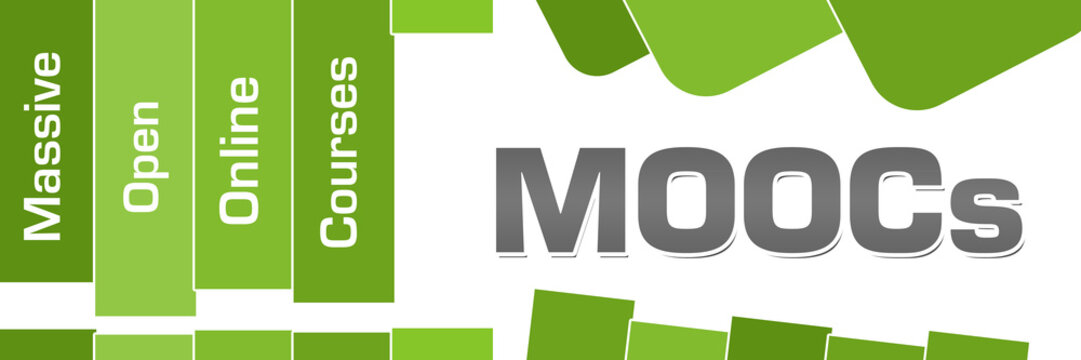MOOCs Green Stripes Text 