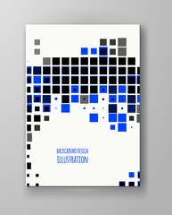 Halftone illustrator. Orange color Brochure.