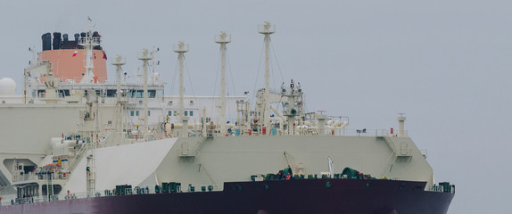 GAS CARRIER - big tanker to transport gas in close-up © Wojciech Wrzesień
