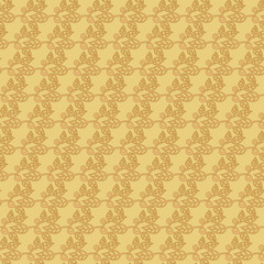 Beige floral wallpaper background.