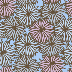 Seamless background with flowers.