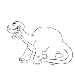 Book coloring dinosaur isolated smiling.