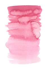 Pink backdrop vertical gradient painted in watercolor on clean white background