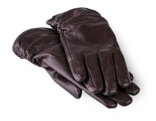 black ladies gloves on white