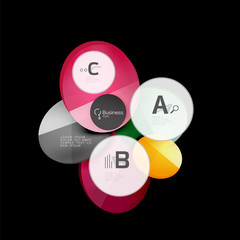 Abstract circles on black