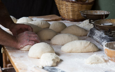 bread preparing for baking