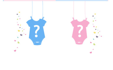 Baby newborn hanging baby boy baby girl body. Baby gender reveal 