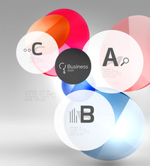 Glass circle infographics