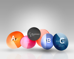 Circle modern business infographics design template