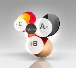 Circle modern business infographics design template