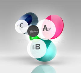 Circle modern business infographics design template