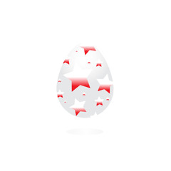 Abstract star egg logo icon design template elements/Easter/ Poland