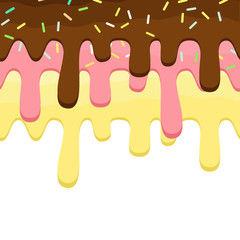 Abstract background with donut dripping glaze