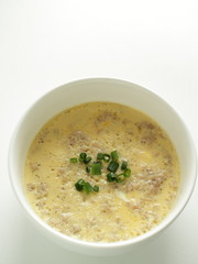 Chinese food, steamed mince and egg 