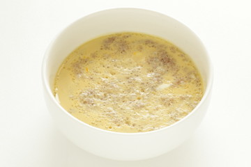 Chinese food, steamed mince and egg 