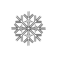 Snowflake vector sketch icon