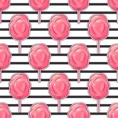  Cotton candy wrapper isolated seamlessly pattern © Ivan