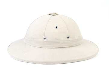 African hunter hat on white ground
