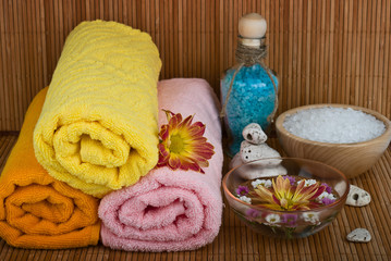 Spa style Towel with flower