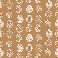 Happy Easter Pattern with Eggs