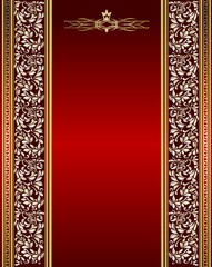 Obraz premium Vorlage für Grußkarten , Einladungen, Urkunden und Speisekarten, mit orientalischen Muster