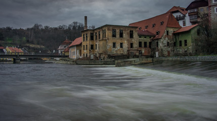 Vltava River in Cesky Krumlov - Czech Republic