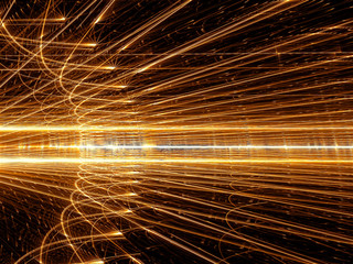 Glowing wares - abstract digitally generated image