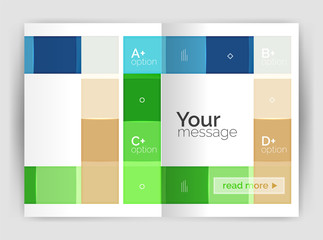 Vector modern geometrical a4 flyer brochure template