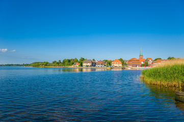 Fototapeta na wymiar Neustadt in Holstein mit Neustädter Binnenwasser