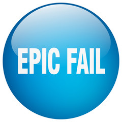 epic fail blue round gel isolated push button