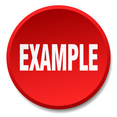 example red round flat isolated push button