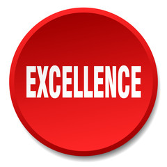 excellence red round flat isolated push button