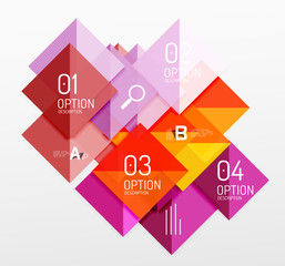 Colorful triangles and squares