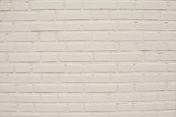 White brick wall texture for background