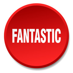 fantastic red round flat isolated push button