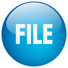 file blue round gel isolated push button