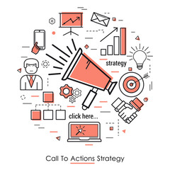 Red Line Concept - Call To Actions Strategy