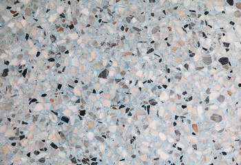 Stone wall texture,Terrazzo Marble surface floor pattern and blue color  for background