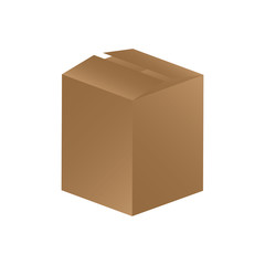 brown box closed icon, vector illustraction design image