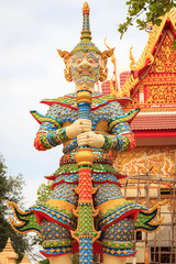 Fototapeta premium Giant statue at temple in Thailand.