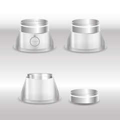 Luxury cosmetic bottle set with isolated background