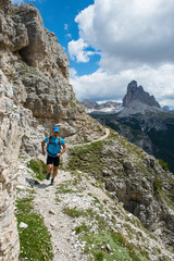 Runner enjoys nature - runner from the front