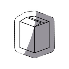 contour box closed icon, vector illustraction design image