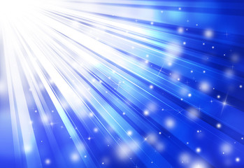 Obraz premium Blue sparkles rays lights glitter bokeh radial abstract background/texture.